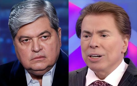 José Luiz Datena e Silvio Santos: apresentador teve contrato cancelado após uma única noite em 2020