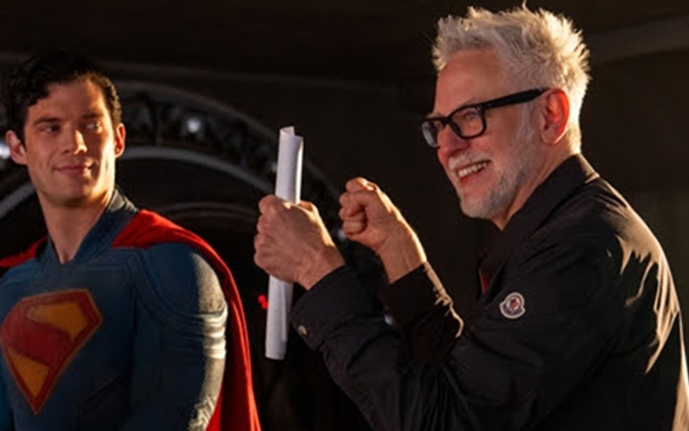 David Corenswet em cena de Superman