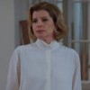 Debora Bloch com expressão séria em cena como Odete na novela Vale Tudo