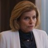 Debora Bloch com expressão séria em cena como Odete na novela Vale Tudo