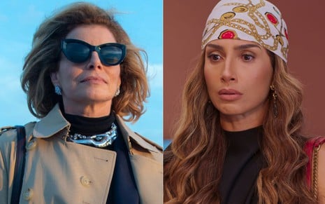 Montagem com fotos de Odete (Deborah Bloch) em Vale Tudo e Lola (Camila Pitanga) em Beleza Fatal