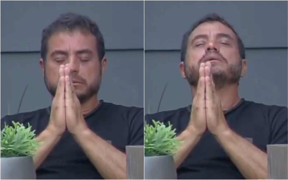 Montagem de fotos de Dhomini no Power Couple Brasil