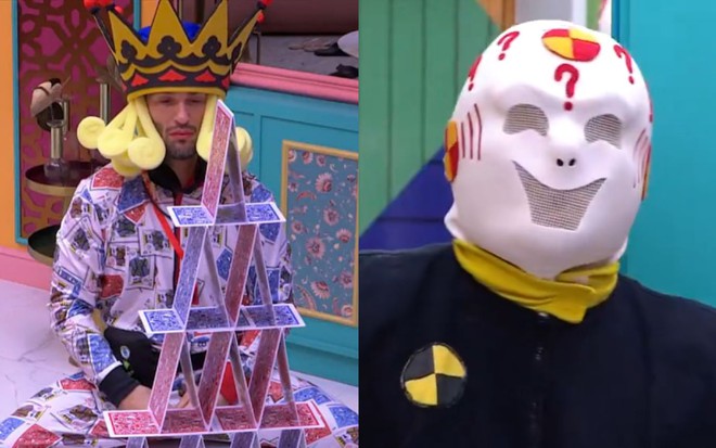 Diego Hypolito está sentado no BBB 25, cumprindo o castigo do monstro