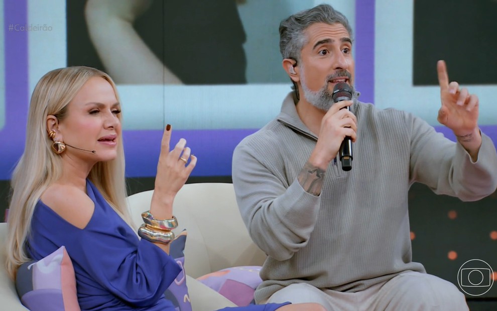 Eliana e Marcos Mion no Caldeirão