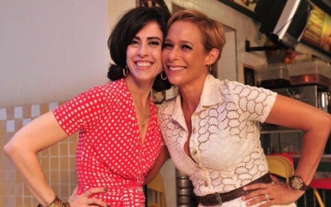 Fernanda Torres e Andréa Beltrão nos bastidores de Tapas & Beijos