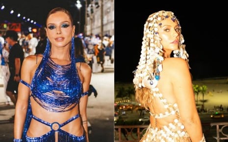 Montagem com Giovanna Lancellotti e Paolla Oliveira no Carnaval do Rio de Janeiro