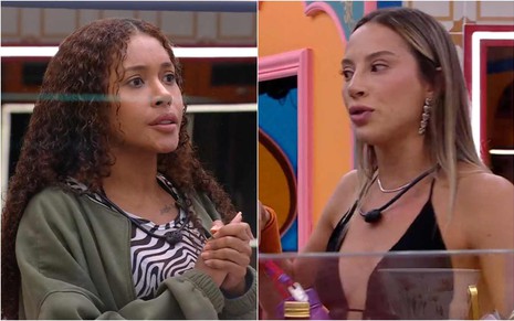 Montagem de fotos de Giovanna e Renata do BBB 25