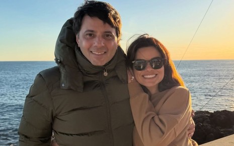 Foto mostra o empresário Giuseppe Dioguardi e a atriz Vanessa Giácomo