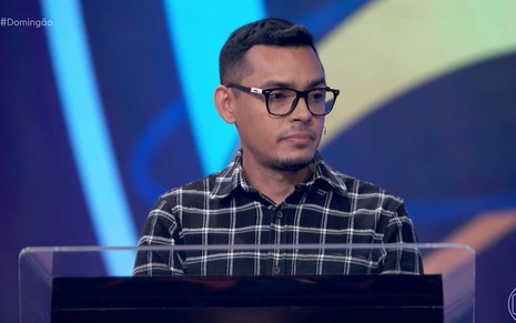 O paraense Rodrigo Paiva durante o Quem Quer Ser um Milionário deste domingo (22)