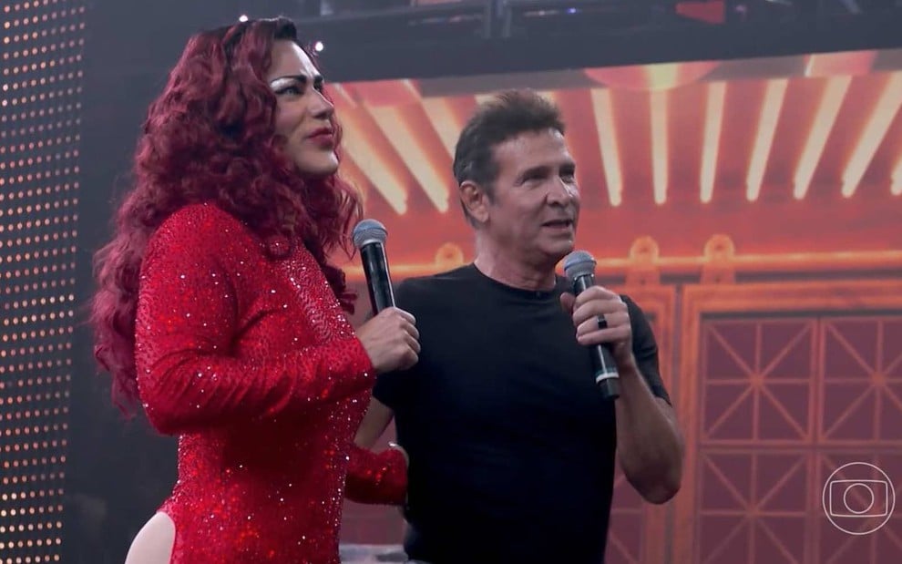 Rodrigo Sant'anna e Nelson Freitas participaram da Batalha do Lip Sync neste domingo (22)