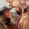 Josué (Thomás Aquino) e Rosa (Isadora Cruz) em cena de Guerreiros do Sol