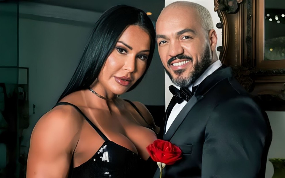 Gracyanne Barbosa e Belo abraçados em foto do Instagram