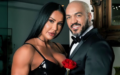 Gracyanne Barbosa e Belo abraçados em foto do Instagram