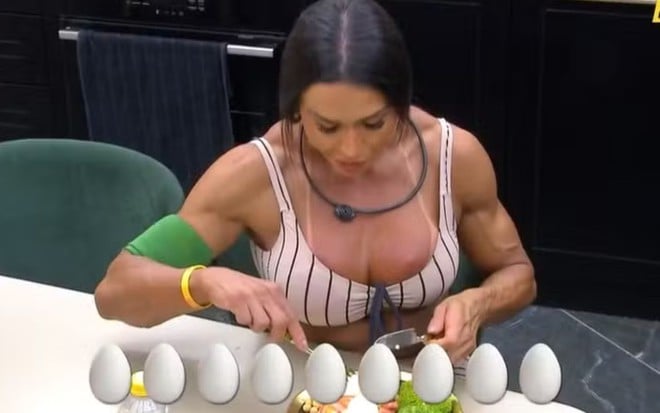 Gracyanne Barbosa na cozinha do BBB 25