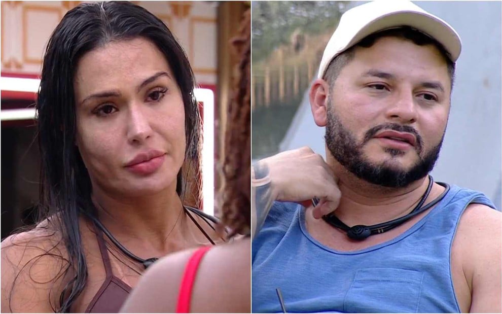 Montagem de fotos de Gracyanne Barbosa e Marcelo Prata