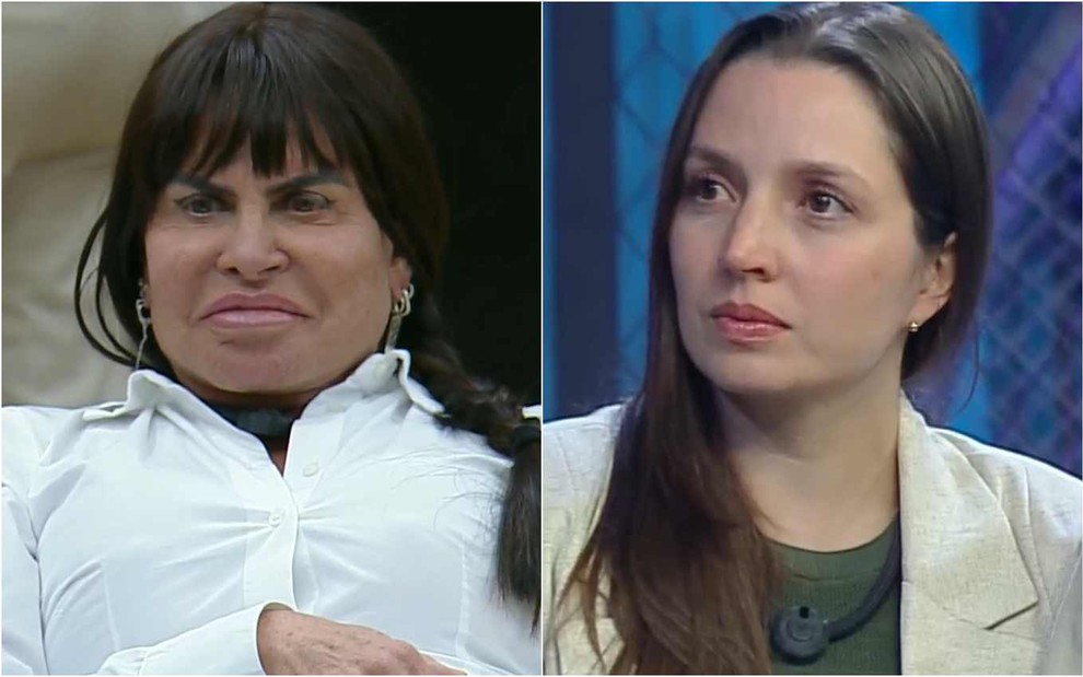 Montagem de fotos de Gretchen e Caroline no Power Couple