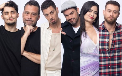 Montagem de fotos de Gui, Juninho, Sacha, Sidney, Vanessa e Yuri