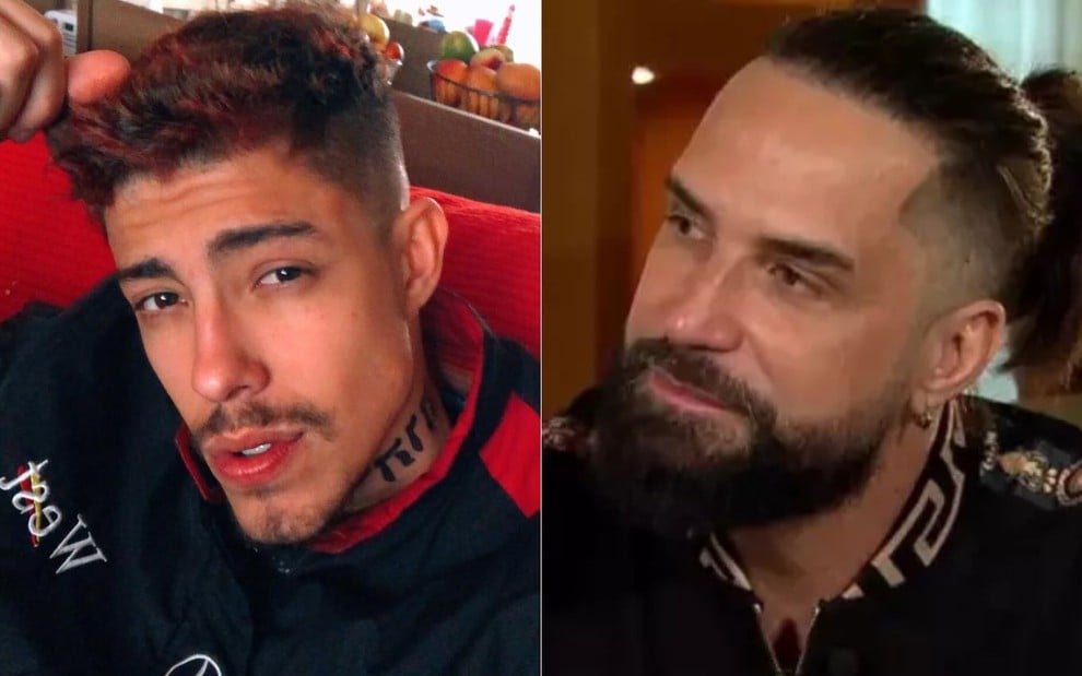 Montagem com foto de Guilherme Rocha e Latino