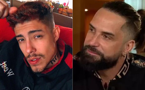 Montagem com foto de Guilherme Rocha e Latino