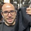 Montagem com Hermínio Bernardo e Sabina Simonato no BDSP; ele aparece segurando uma blusa preta, e ela fazendo cara de indignada