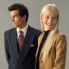 Montagem com fotos de Jack Schlossberg e dos atores Paul Kelly e Sarah Pidgeon caracterizados como John F. Kennedy Jr. e Carolyn Bessette