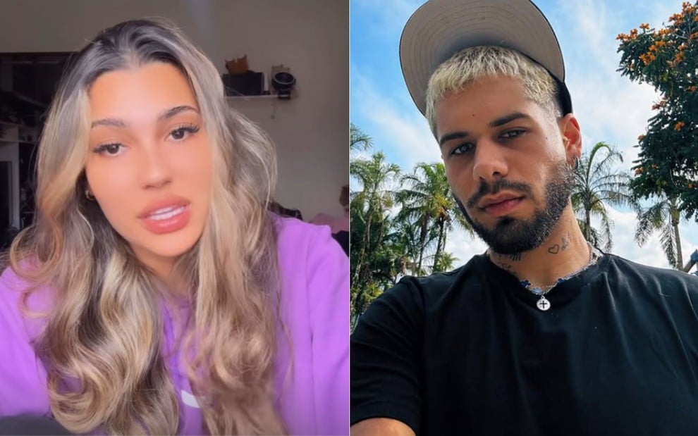 Montagem com fotos de Karol Gerez e Zé Felipe