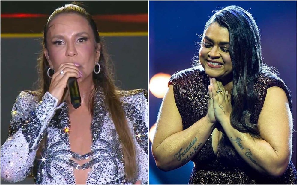 Montagem de fotos de Ivete Sangalo e Preta Gil