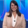 Jessica Senra na bancada do Jornal Nacional