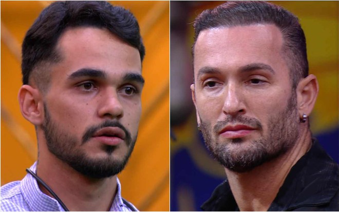 Montagem de fotos de João Gabriel Siqueira e Diego Hypolito no BBB 25
