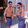 João Gabriel e João Pedro estão em pé na cozinha do BBB 25