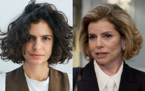 Na montagem: Júlia Anquier (à esquerda) e Debora Bloch (à direita)