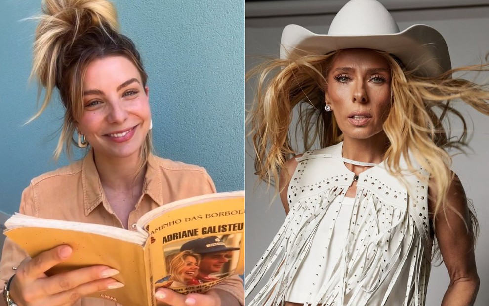Montagem com fotos de Julia Foti e Adriane Galisteu