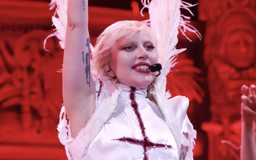 Lady Gaga em show em Copacabana, no Rio