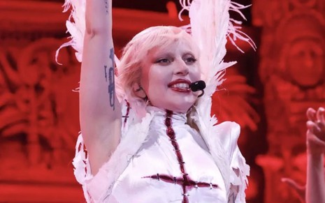 Lady Gaga em show em Copacabana, no Rio