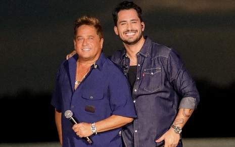 Foto mostra Leonardo e o filho, Matheus Vargas