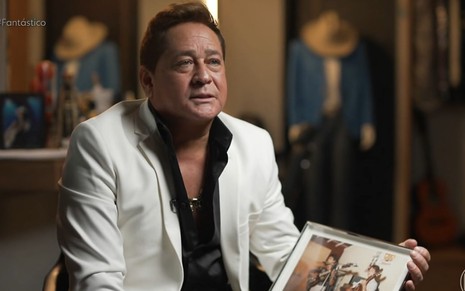 Foto de Leonardo durante entrevista