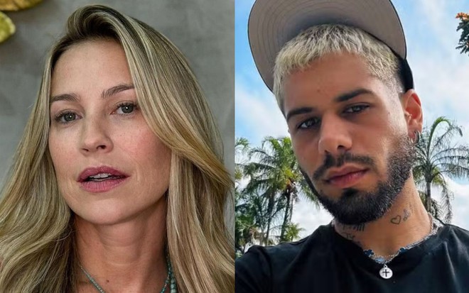 Na montagem: Luana Piovani (à esquerda) e Zé Felipe (à direita)