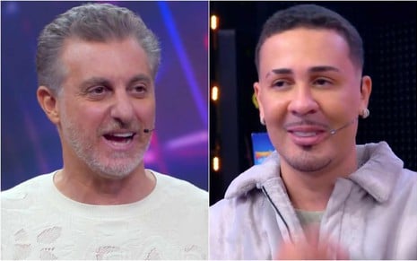 Montagem de fotos de Luciano Huck e Carlinhos Maia