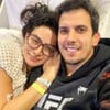 Foto da jornalista Lucilene Caetano e do marido, Felipe Arantes