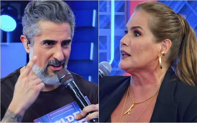 Montagem de fotos de Marcos Mion e Renata Ceribelli