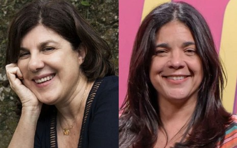 Na montagem, as autoras Maria Helena Nascimento (à esquerda) e Izabel de Oliveira (à dirieta)