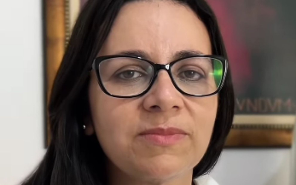 Maria Verônica Aparecida César Santos, a grávida de Taubaté, em vídeo nas redes sociais