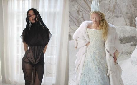 Montagem com Charli XCX e Tilda Swinton