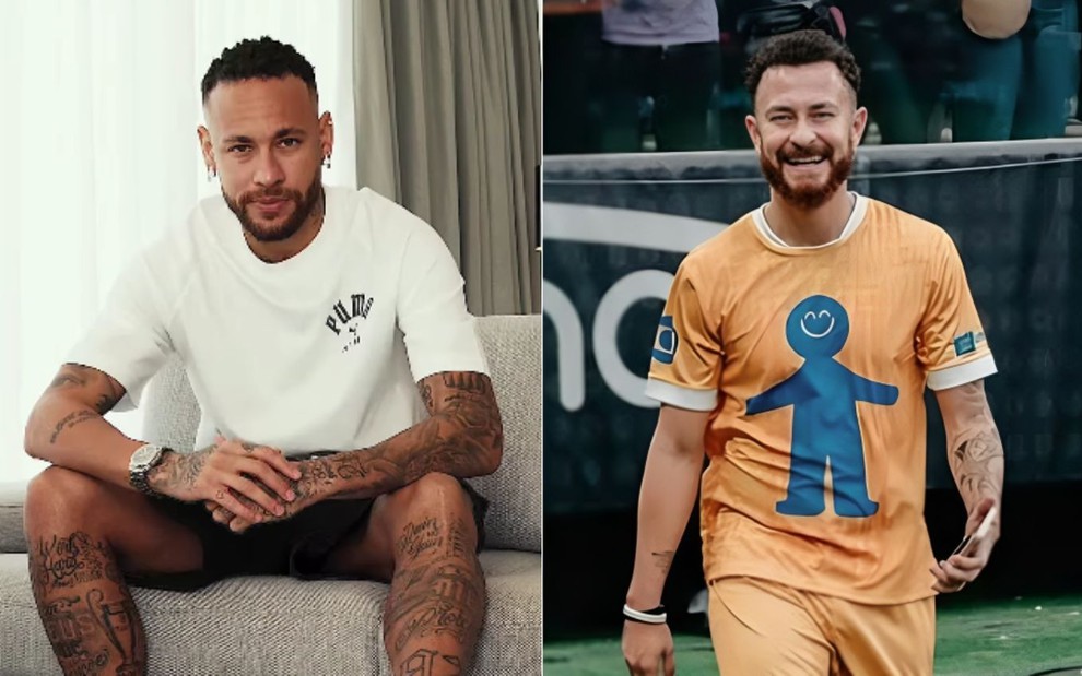 Montagem de Neymar e Fred Bruno