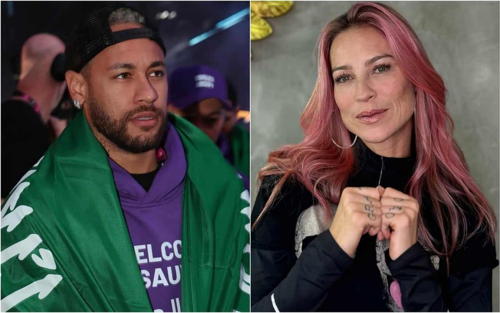 Montagem de fotos de Neymar Jr. e Luana Piovani