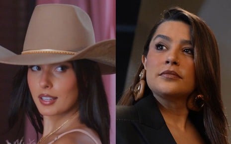Montagem mostra os rostos de Ana Castela e Lauana Prado