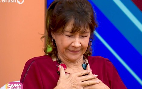 Ana Rosa chora ao relembrar a filha falecida no programa Sem Censura