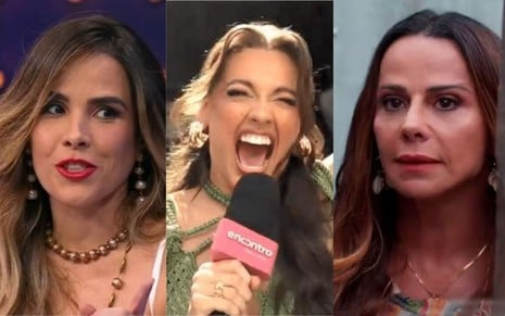 Montagem mostra os rostos de Wanessa Camargo, Beatriz Reis e Viviane Araújo
