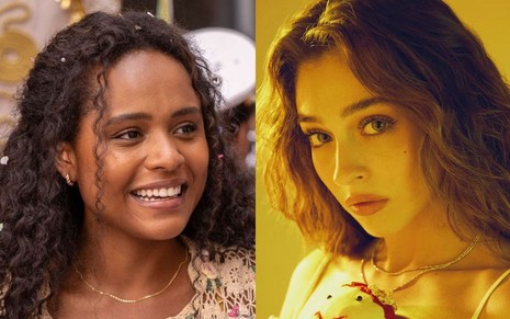 Montagem mostra cenas das novelas Garota do Momento e Leyla: Sombras do Passado