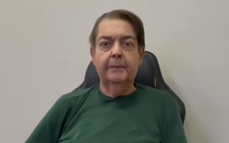 Imagem de Fausto Silva em depoimento exibido pelo Domingão com Huck